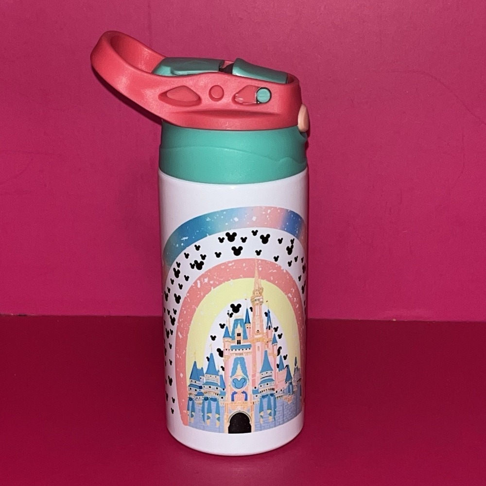 Disney Castle Toddler Kid Stainless Steel Tumbler Sippy‎ Cup 12oz NEW RILEIGH
